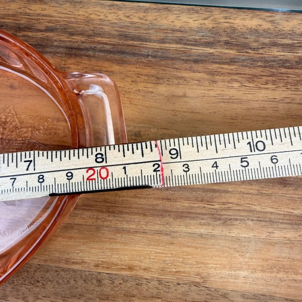 Jeannette Glass Pink Depression Glass Poinsettia Divided Relish Dish Oval Handle